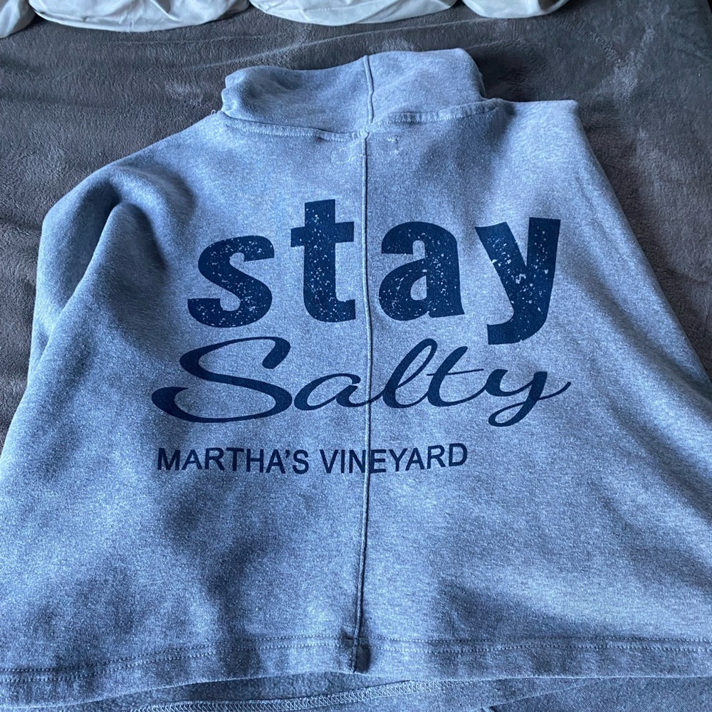 Poncho style sweatshirt “Stay Salty” Martha’s Vineyard